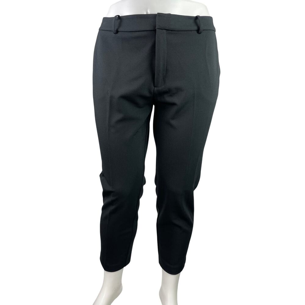 Rachel Roy Women's Black High Waisted Straight Ankle Trousers Pants Size 16